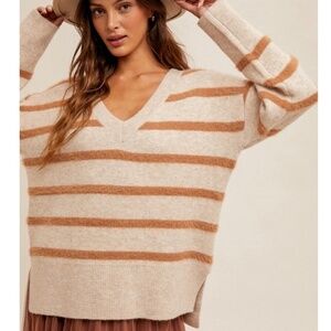 NWT Hem & Thread Oversized Striped Sweater
